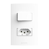 InovaPró 1Seção Interruptor Simples+ 1Seção Tomada 10A+Placa - ALUMBRA InovaPró 1Seção Interruptor Simples+ 1Seção Tomada 10A+Placa - ALUMBRA