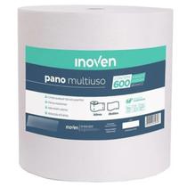 Inoven Pano Multiuso Tipo Perfex Limpeza Picotado Rolo 300m Cor Branco 28x50cm
