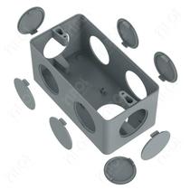 Inpol Condulete Caixa 5 Entradas 1/2 3/4 Cinza