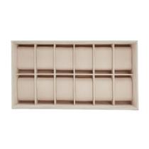 Inserção de relógio Wolf Designs Vault Beige 12 compartimentos Inserção de relógio Wolf Designs Vault Beige 12 compartimentos