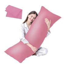 Inserção de travesseiro corporal DOWNCOOL Luxury Ultra Soft 20x54cm rosa