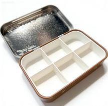 Inserto organizador impresso em 3D para paleta de aquarela com 6 compartimentos