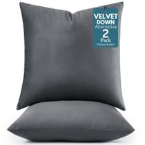 Insertos de almofada LANE LINEN 45 x 45 cm, pacote com 2, cinza escuro