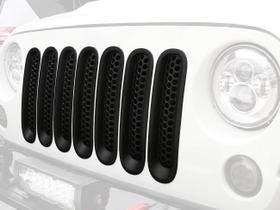 Insertos de grelha Hooke Road para Jeep Wrangler JK Matte Black