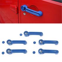 Insertos de maçaneta de porta e tampa de maçaneta traseira para Jeep Wrangler JK JKU Unlimited Rubicon Sahara 2007-2018