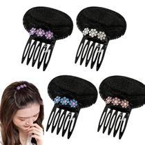 Insertos de volume de cabelo VASANA Bump It Up Black, 4 unidades com strass Insertos de volume de cabelo VASANA Bump It Up Black, 4 unidades com strass
