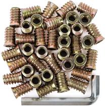 Insertos roscados Anwenk 3/8-16 x 25 mm para móveis de madeira, 40 unidades