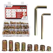 Insertos roscados GOOBETTER 162 unidades para madeira com chave hexagonal