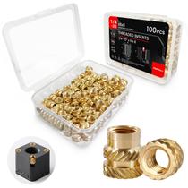 Insertos roscados ZWMSSLL 1/4-20 x 6 x 8 em latão termoendurecido 100 unidades