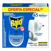 Inseticida Elétrico Líquido 45 Noites Raid 1 Unidade