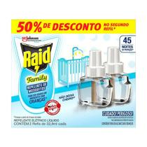 Inseticida Elétrico Raid 45N Refil 32,9ml Family - Embalagem com 2 Unidades Inseticida Elétrico Raid 45N Refil 32,9ml Family - Embalagem com 2 Unidades