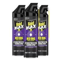 Inseticida em espuma Raid Max contra percevejos 3x495 ml para frestas e rachaduras