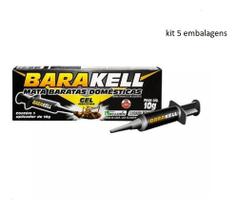 Inseticida Mata Baratas Francesinha Barakell Gel 10g - Kit 5