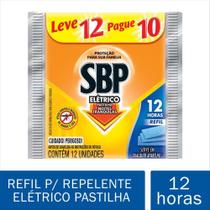 Inseticida Sbp Pastilha Elétrico Leve 12 Pague 10 12H Refil