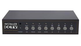 Instalador de multiplexador quádruplo colorido de vídeo CCTV 8CH com controle remoto