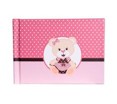 Instalivro 10x15 Álbum Autocolante Horizontal para 20 fotos URSINHA ROSA Infantil Bebê