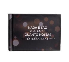 Instalivro 15x21 Álbum Autocolante Horizontal para 20 fotos LEMBRANÇAS Preto Jovem adulto