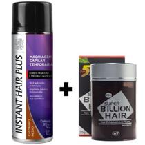 Instant Hair Plus 300ml + Super Billion Hair 25g - Castanho Médio