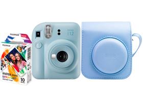 Instax Mini 12 Fujifilm Azul Candy com Pack de 10 Fotos e Bolsa