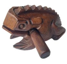 Instrumento de percussão Wooden Frog Guiros de 6 polegadas marrom escuro Instrumento de percussão Wooden Frog Guiros de 6 polegadas marrom escuro