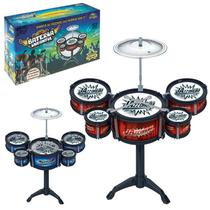 Instrumento Infantil Bateria 8 pçs c/ baquetas e Favorito