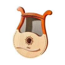 Instrumento Musical De Alta Qualidade De Harpa De Lira De Mogno De 19 Cordas Com Corda Sobressalente