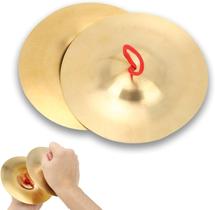 Instrumento musical de percussão Orff de latão Crash Cymbals para crianças Instrumento musical de percussão Orff de latão Crash Cymbals para crianças
