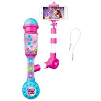 Instrumento Musical KIT Influencer Microfone + Selfie com LUZ e Som