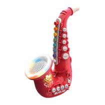 Instrumento musical Toy Smaroll Kids Saxofone com luz e som Instrumento musical Toy Smaroll Kids Saxofone com luz e som