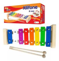 Instrumento Musical Xilofone Colorido 8 Tons Shiny Toys