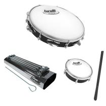 Instrumentos de Samba Pandeiro Torelli + Reco + Tamborim com Baqueta