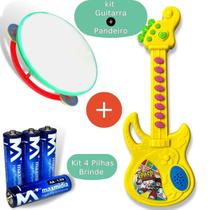 Instrumentos Musicais De Brinquedo Infantil Kit 2Un + Pilhas - Europio