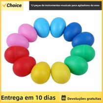 Instrumentos Musicais De Percussão Para Crianças, 12 Peças De Ovos De Páscoa De Plástico Para