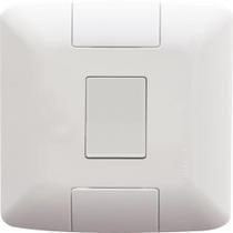 Int.aria tramontina 1 tecla simples 6a c/placa branco