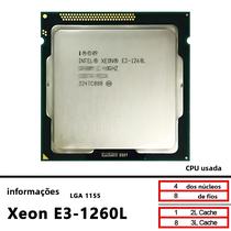 Intel Xeon E3-1260L CPU usada E3 1260L 2,4 GHz Quad-Core Oito-Thread 45W CPU LGA 1155 Intel Xeon E3-1260L CPU usada E3 1260L 2,4 GHz Quad-Core Oito-Thread 45W CPU LGA 1155