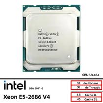 Intel Xeon E5 2686V4 Usado E5 2686 V4 2,3 GHz - dezesseis núcleos 45M 145W 14nm LGA 2011-3