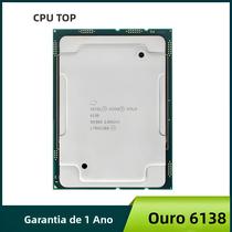 Intel Xeon Gold 6138 2,0 GHz 27,5 MB Smart Cache 20 núcleos 40 threads 125 W LGA3647 CPU Processador