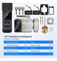 Intelar Fechadura De Porta De Ferro Com Impressão Digital Preto Grafiti Resistente À Água