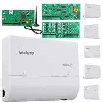 Intelbras PABX Central Telefônica Modulare Mais 2x8 Equipada com Placa DECT para Ramais Sem Fio e Placa DISA