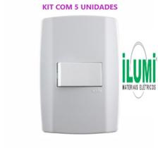 Inter. emb. 1tp slim branco 80223 ilumi kit 5 peças Inter. emb. 1tp slim branco 80223 ilumi kit 5 peças