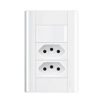 Inter. Simples + 2 Tomadas 20a Com Placa 4x2 Fame Modulare