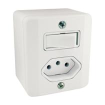 Inter. X 1 Tecla Simples +1 Tomada 10a Branca R Radial