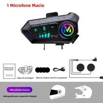 Intercomunicador Bluetooth 5.3 Para Capacete De Moto, Impermeável, Headset De 300m Com Fone De Intercomunicador Bluetooth 5.3 Para Capacete De Moto, Impermeável, Headset De 300m Com Fone De