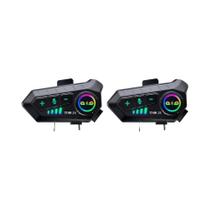 Intercomunicador Bluetooth 5.3 Sem Fio Para Capacete De Moto, À Prova D'água, 300m, Headset