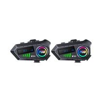 Intercomunicador Bluetooth 6.0 Para Capacete De Moto, À Prova D'Água, 1000mAh, Chamada Mãos-Livres,