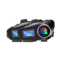 Intercomunicador Bluetooth Para Capacete De Moto Com Display LCD Para 2 Pilotos, Alcance De 500m Q58