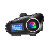 Intercomunicador Bluetooth Para Capacete De Moto Com LED, Rádio FM Estéreo À Prova d'Água De 500M