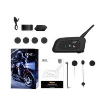 Intercomunicador Bluetooth Para Capacete De Moto EJEAS V6 PRO+ Para 6 Pilotos, 800m, À Prova D'água,
