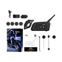 Intercomunicador Bluetooth Para Capacete De Moto EJEAS V6 pro plus 800M BT Para 6 Pilotos À Prova