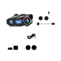 Intercomunicador Bluetooth Para Capacete De Moto Q58-Max Com Display LCD, Compartilhamento De Intercomunicador Bluetooth Para Capacete De Moto Q58-Max Com Display LCD, Compartilhamento De